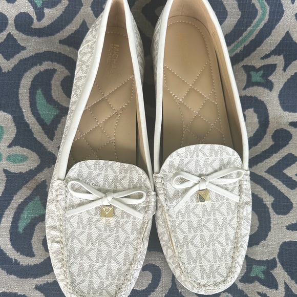 Michael Kors Beige Patterned Loafers - Picture 1 of 5